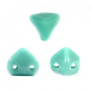 Les perles par Puca® Super-kheops kralen Opaque Green Turquoise 63130